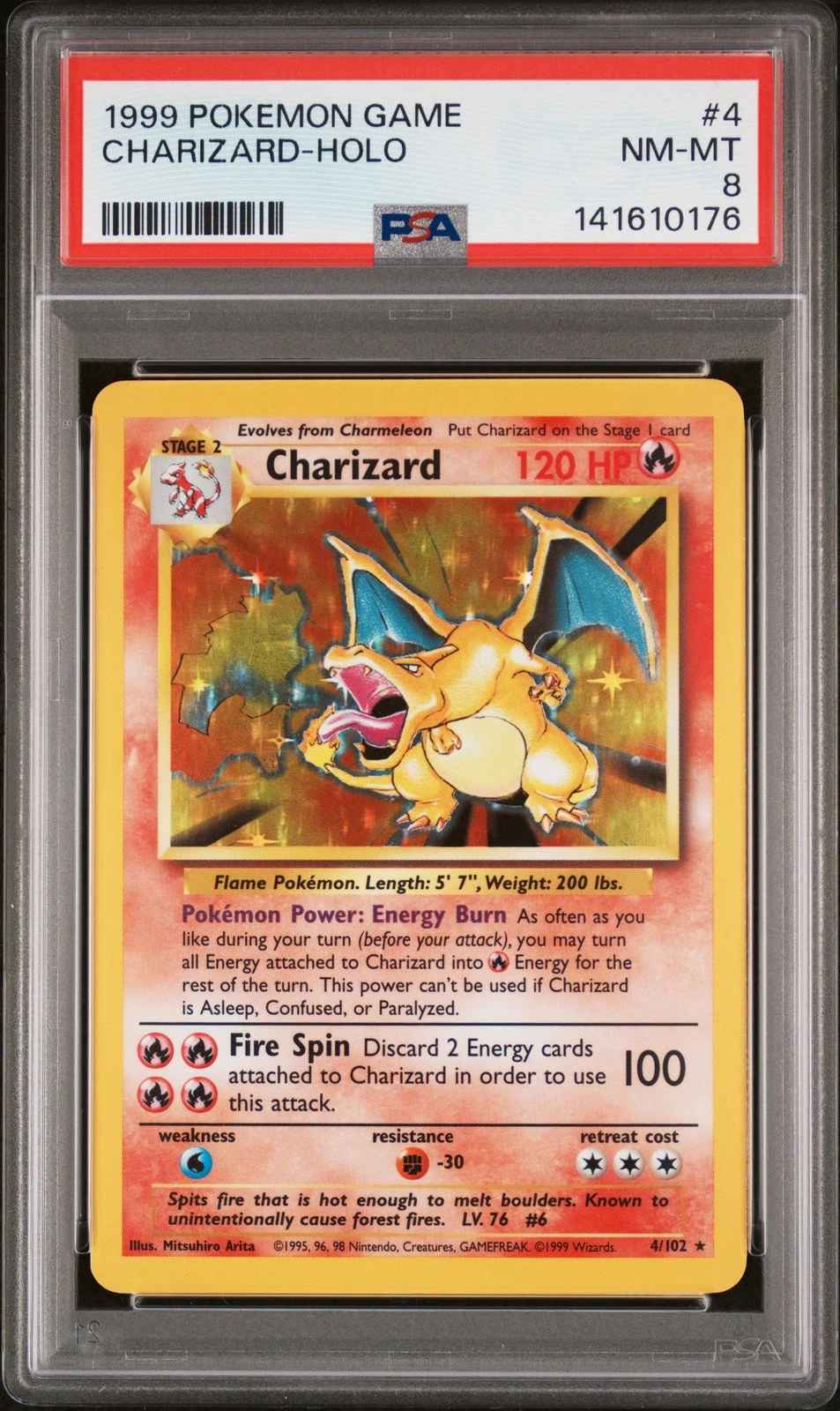 Base Set Charizard PSA 8
